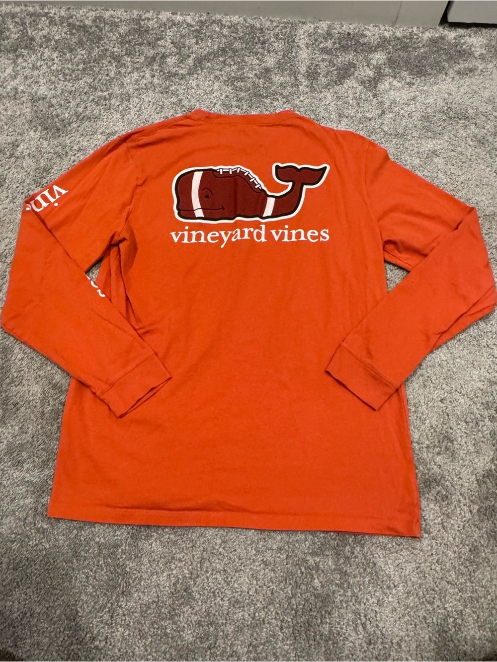 Vineyard Vines 🐳 | Long Sleeve Whale Logo Tee - Orange
